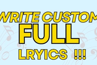 review write custom song lyrics in any genre for your beat or theme