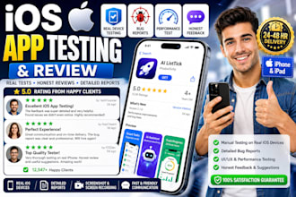 qa review and test ios app, website review, and android app user experience