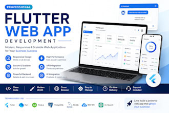 create a modern flutter web app for you
