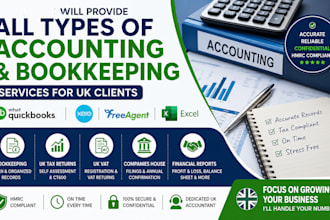 provide all types of accounting and bookkeeping services for UK clients
