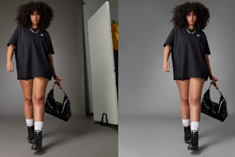 model fashion retouch with flawless skin and perfect liquify