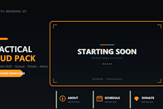 design a custom chrome holographic neon stream overlay for twitch tiktok kick