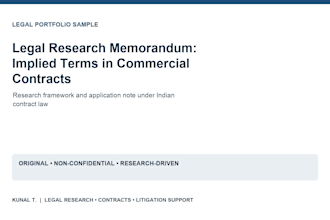 prepare a professional legal research memorandum