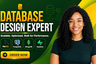 design sql, mysql, postgresql, mongodb, supabase database and erd schema