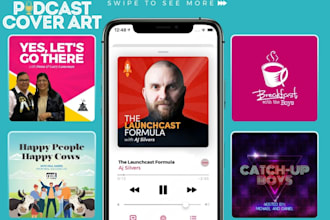 design podcast cover and podcast logo