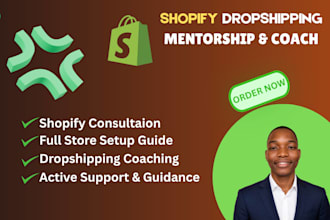 mentor you on shopify store setup dropshipping and marketing