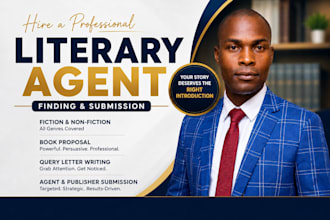research literary agents and create a professional submission package for genre
