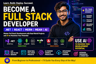 teach you full stack development with asp net react