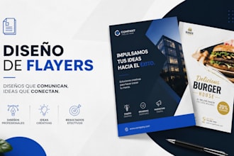design a professional flyer or postcard