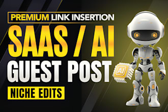 do saas link building, guest post, link insertion on high da technology ai blog