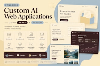build custom ai web applications, ai chatbot, ai saas app