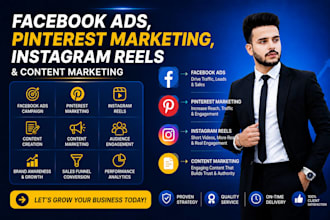 do facebook ads,pinterest marketing,instagram reels,with content maketing