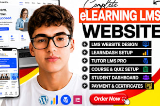 design online lms website for course website education with learnpress tutorlms