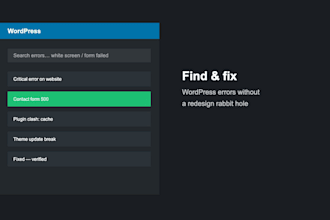 fix wordpress errors or speed up a slow wordpress website