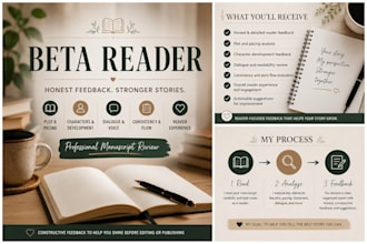 beta read your book and provide detailed feedback