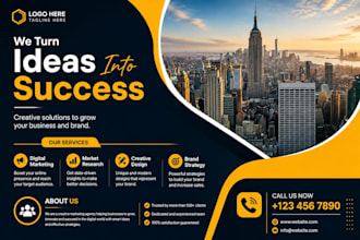 design professional flyer, poster and brochure for you business