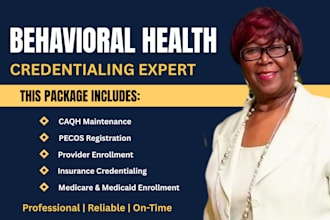 do behavioural health insurance, credentialing and provider enrollment in US