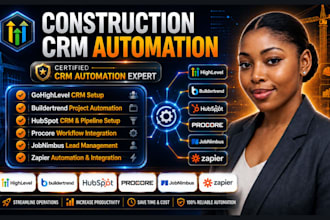 setup gohighlevel buildertrend hubspot procore jobnimbus zapier automation