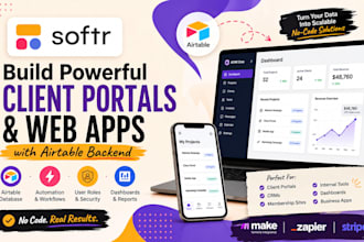 build softr client portal with a scalable airtable CRM database
