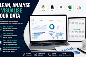 clean, analyse and visualise your data using python and sql
