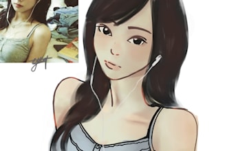 draw custom illustration portrait and fanarts