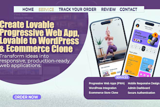 create lovable progressive web app, lovable to wordpress, ecommerce clone