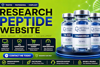 build fda compliant peptide website peptide wordpress website biotech website
