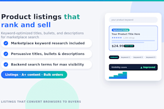 our agency will write amazon product listing description with SEO amazon listing