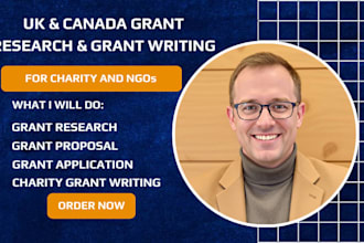 do uk and canada grant research and write grant proposal for charity and ngo