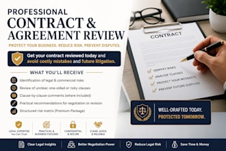 review your commercial contract and deliver a risk report