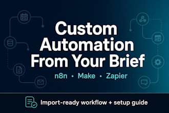 build a custom n8n make zapier automation from your brief