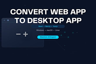 convert your web app into an electron js desktop application