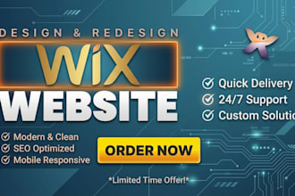 redesign wix, create wix website, wix landing page, wix velo code