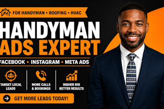 manage handyman ads roofing ads hvac facebook instagram ads leads generation
