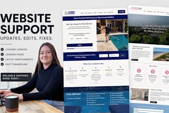 provide website support, updates, edits, and fixes