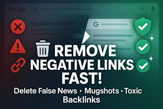 suppress and remove negative links on google search