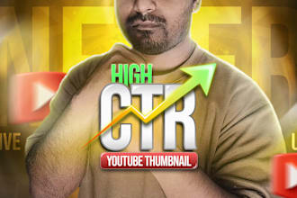 design high CTR amazing youtube thumbnails