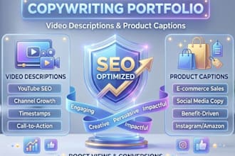write engaging products description and videos