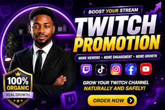 promote your twitch channel to grow real viewers and reach affiliate