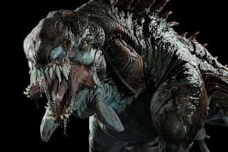 3d creature model monsters animal dragon dinosaur for games film and animation