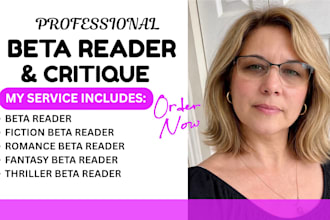 beta read contemporary romance, ya novel, fantasy, and thriller