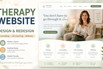 design redesign therapy website counselling life coaching wellness website