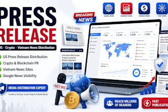 write US press release crypto press release distribution vietnam PR new sites
