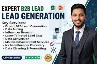 do expert b2b lead generation, data mining, and targeted influencer research