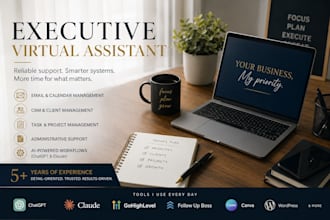 executive virtual assistant for business operations and CRM