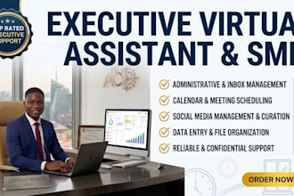 executive virtual assistant, general VA personal assistant, social media manager