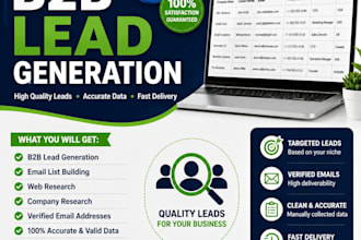 do b2b lead generation, web research and email list building