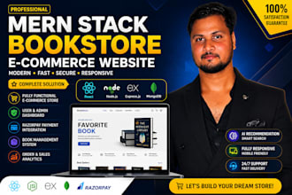 build a modern mern stack bookstore website with online ordering