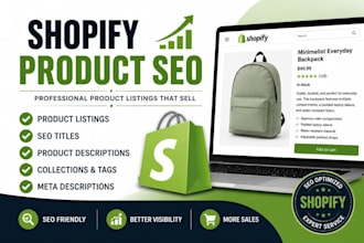 upload shopify products with SEO titles and descriptions