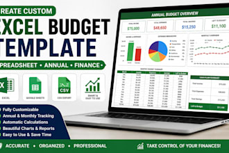 create custom excel budget template spreadsheet annual finance google sheets csv